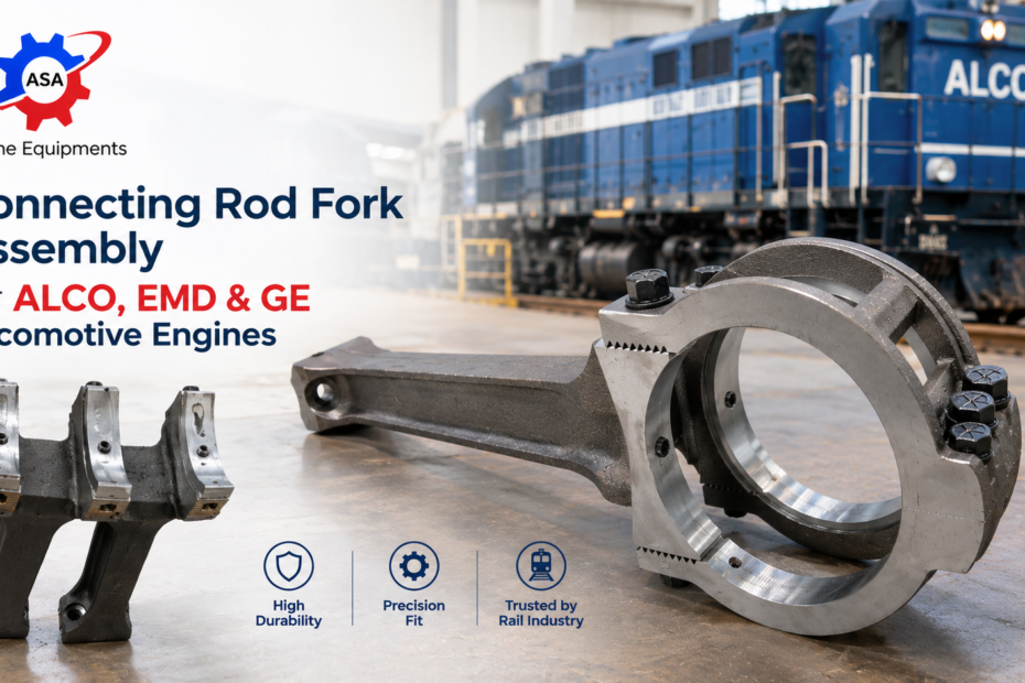 Connecting rod fork assembly for ALCO, EMD & GE locomotive engines