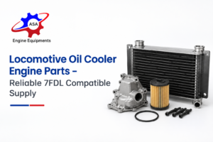Locomotive oil cooler engine parts for GE 7FDL, EMD and ALCO diesel engines